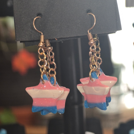 Trans Pride Flag Star Dangler