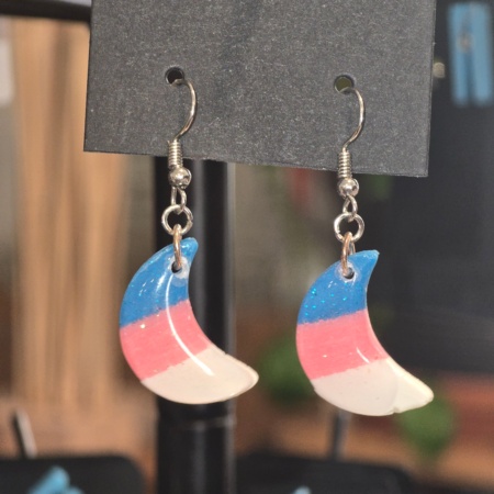 Trans Pride Flag Crescent Dangler