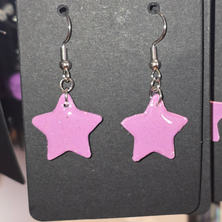 Purple Star Earrings