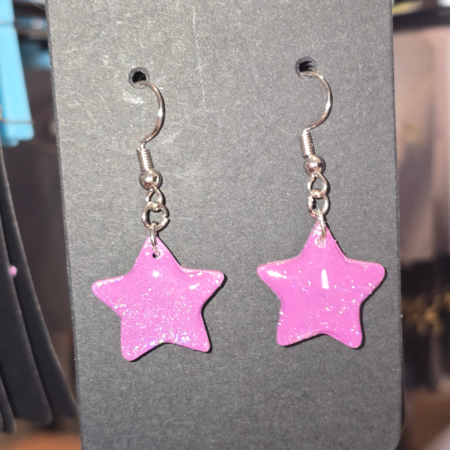 Purple Star Earrings