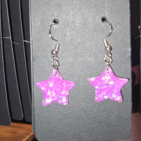 Purple Star Earrings
