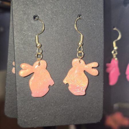 Ostera Rabbit Earrings, Rose Gold 14k gold