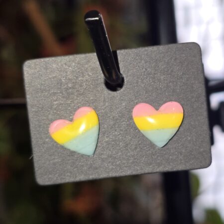 Pan Pride Heart Stud, 1/2"