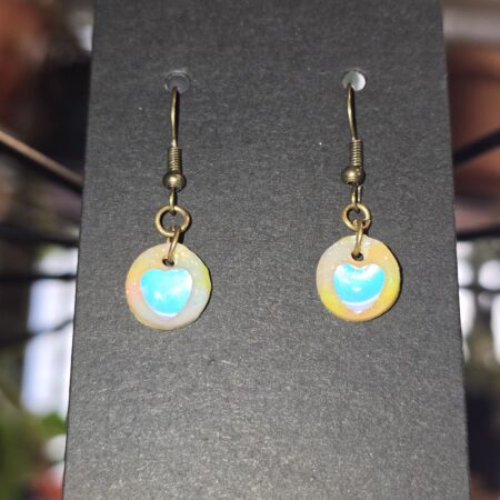 Glazed Heart Hanging Earring