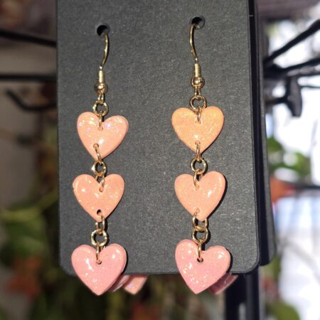 Glazed Rosegold Heart Dangler