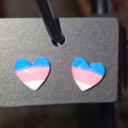 Trans Pride Stud Earring, 1/2"