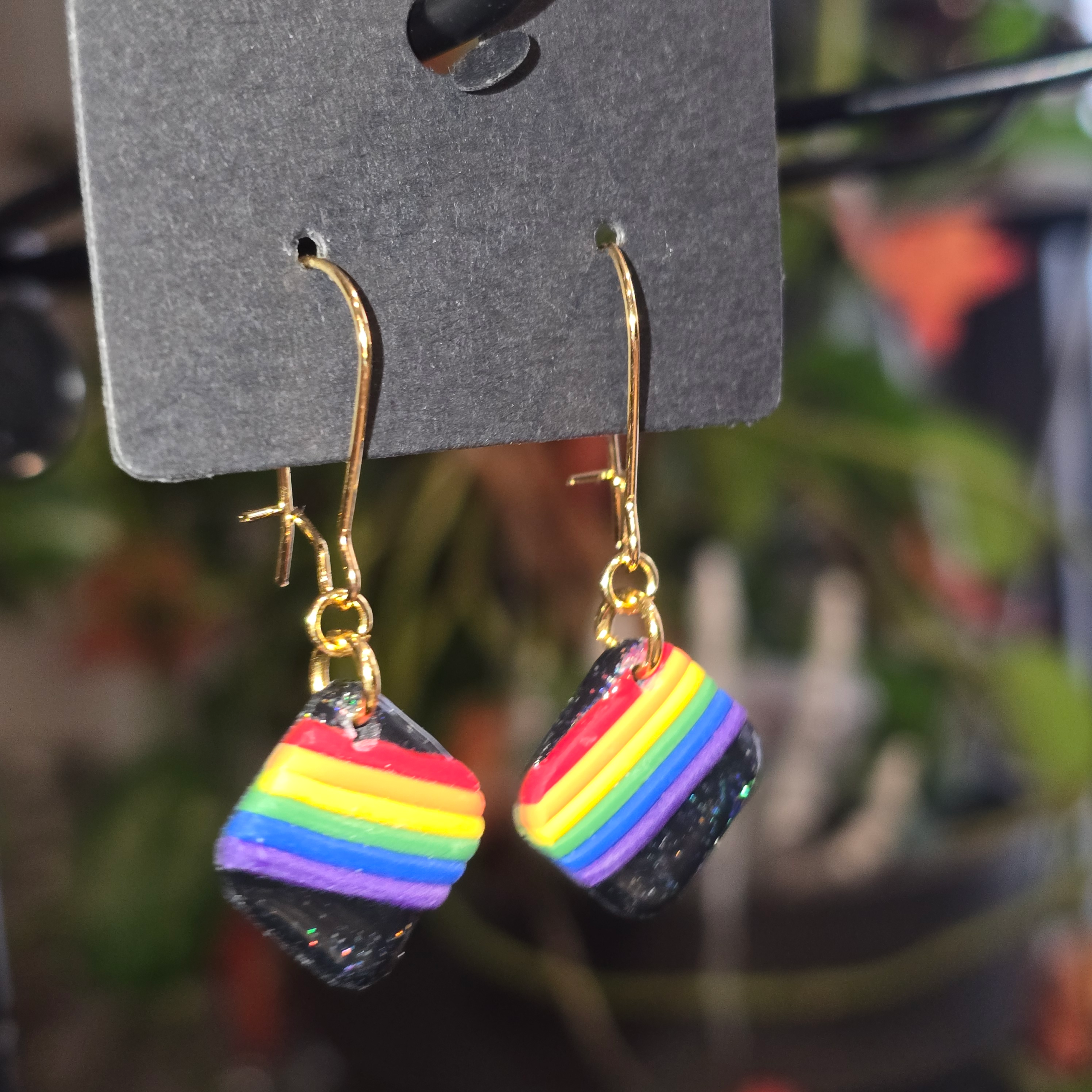 Galaxy Rainbow Earrings, 14k/18k gold