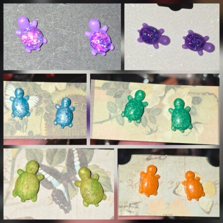 Resin Turtle Stud Earrings